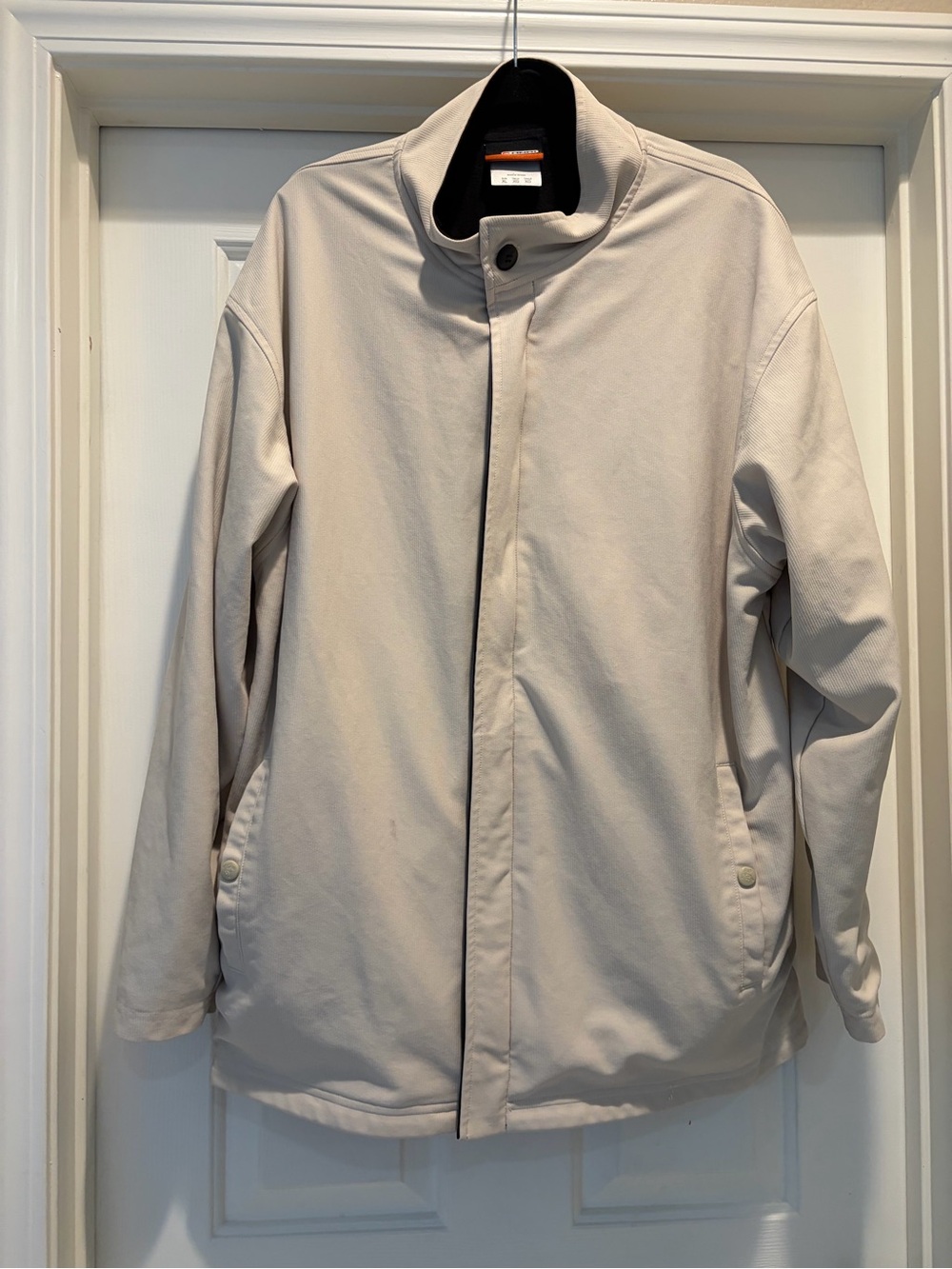 And1 Light Beige Stand Collar Shirt Jacket